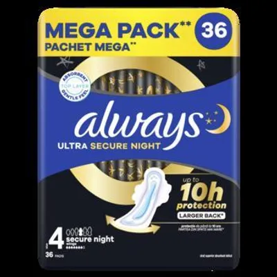 Zdjęcie produktu dla Always podpaski Se.Night - 36 sztuk