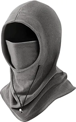 Produktbild von Fahrradhelm, einfarbig, verstellbarer, winddichter Winterhut mit Gesichtsschutz und elastischer Passform, Fahrradzubehör