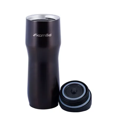Obrázok produktu pre Termohrnček 450 ml z nerezovej ocele KAMILLE KM-2050