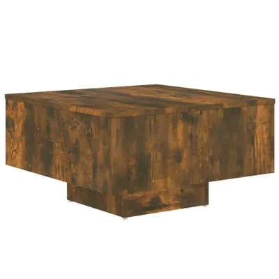 Image de Table basse Chêne fumé 60x60x31,5 cm Bois d'ingénierie