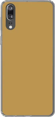 Produktbild von MuchoWow® Handyhülle Schutzhülle Hülle für Telefoonhoesje Huawei P20 Ockergelb - Farbe - Herbst - Gelb - Fest - Farben Silikon Softcase Handy Hülle - Hardcover