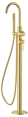 Produktbild von Avapax | Badewannenarmatur - Gebürstetes Gold - 1 Stück - Mit Duschset - Aurevo