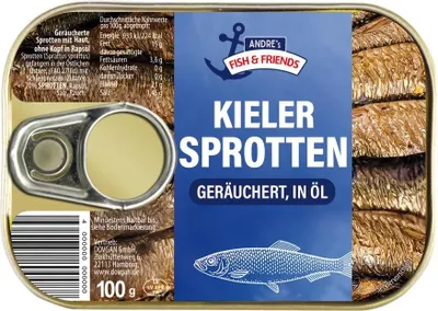 Produktbild von Andre's Fish & Friends Kieler Sprotten in Öl 100g