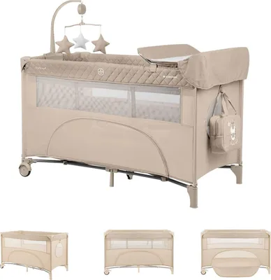 Produktbild von Kikka boo Reisebett Nighty Night, 2 Ebenen, Spielbogen, 2 Räder, Wickelauflage