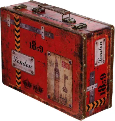 Produktbild von Truhe Kiste SJ15369 Koffer Kofferset Holztruhe Vintage Schatzkiste Geschenkbox, Größe:Größe XL London (36cm B x 25cm T x 12cm H )