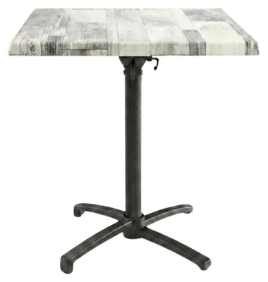 Image de Table de terrasse en  Blanc pour Exterieur, 60x60 cm