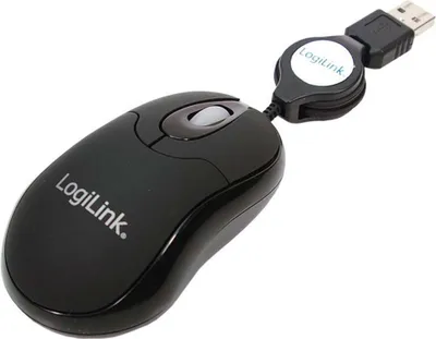 Obrázok produktu pre LogiLink Mini s navíjacím káblom - Maus - rechts- und linkshändig