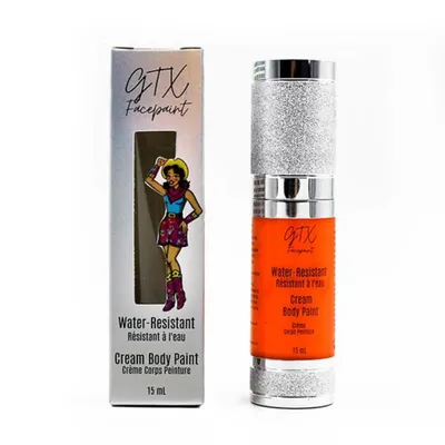 Imagen del producto de Pintura facial resistente al agua, color naranja neón, tono "tangelo" (naranja-mandarina)