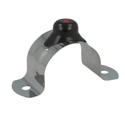 Produktbild von tecuro Spülrohrschelle Ø 28 mm mit Gummipuffer  - Edelstahl poliert
