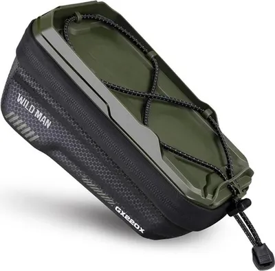 Immagine prodotto di WILDMAN Borsa da viaggio per telaio bici con cerniera 1L ( 4"- 7") GX220X verde