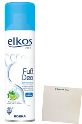 Produktbild von Elkos Fußdeo Spray (200ml Flasche) + usy Block