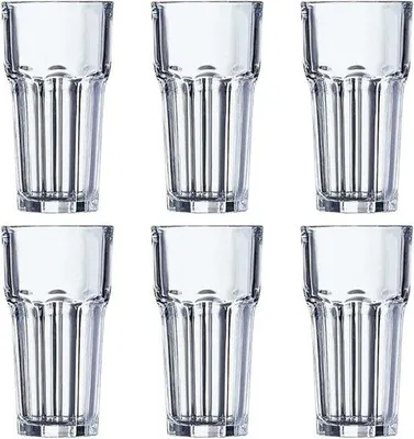 Obrázok produktu pre Sada 6 vysokých sklenených pohárov, objem 420 ml