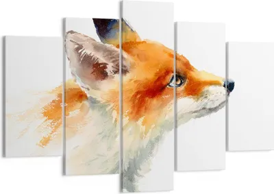 Produktbild von Bild auf Leinwand - Leinwandbild - Fuchs Tier Natur - 150x100cm - Wand Bild - Wanddeko - Leinwanddruck - Bilder - Kunstdruck - Wanddekoration - Leinwand bilder - Wandkunst - EA150x100-3904