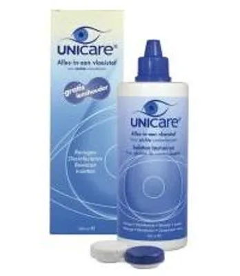 Produktbild von Unicare Kontaktlinsenlösung 360ml weich - All-in-One Kontaktlinsenlösung für weiche Linsen - 360 ml