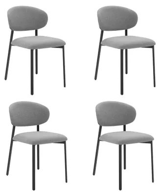 Produktbild von CHITA Polsterstuhl (4 St) 4-Fuß-Stuhl, Esszimmerstuhl, Verstellbare Füße, Metallgestell