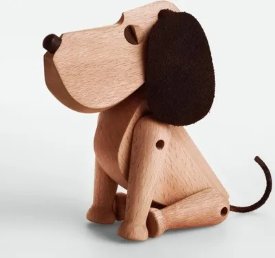 Produktbild von ARCHITECTMADE Holzfigur OSCAR Hund Holzhund 11 cm 340