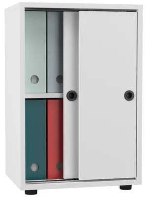Image de Ulas2ST armoire de bureau 2 portes blanc.