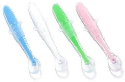 Image de Cuillères en silicone pour bébés et enfants, lot de 4
