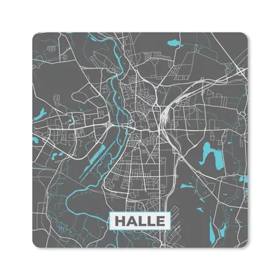 Produktbild von MuchoWow® Mauspad Mousepad Stadtplan - Halle - Deutschland - Karte 30x30 cm - Mousepads - Maus Mat - Pad - Mausunterlage - Gaming