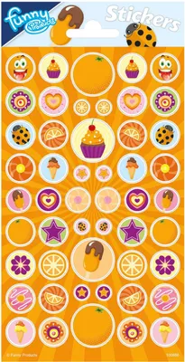 Image de Feuille d'autocollants avec parfum - Orange