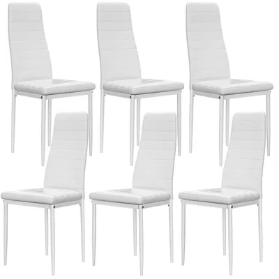 Image de Ensemble de 6 chaises de salle à manger modernes pour cuisine et bureau