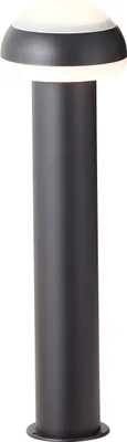 Produktbild von BRILLIANT schwarze Outdoor Wegelampe ILTON | LED Sockelstehleuchte mit warmweißem Licht | 50cm Höhe | Metall/Kunststoff | 9W 1100 Lumen 3000 Kelvin