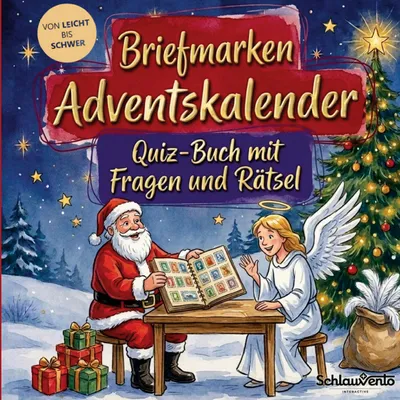 Produktbild von Briefmarken-Adventskalender: Quiz-Buch mit Fragen und Rätsel