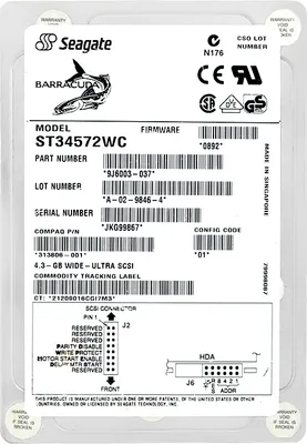 Produktbild von Festplatte Seagate ST373405LCV 73GB 80-PIN 10 000RPM 3,5" Zoll
