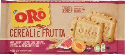 Produktbild von 6x Saiwa Oro frollini integrali con cereali e frutta Vollkorn-Shortbread mit Getreide und Früchten 300g