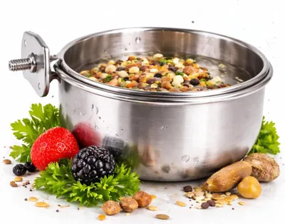 Zdjęcie produktu dla DUVO+ miska przykręcana do klatki dla ptaków 12 cm 630 ml
