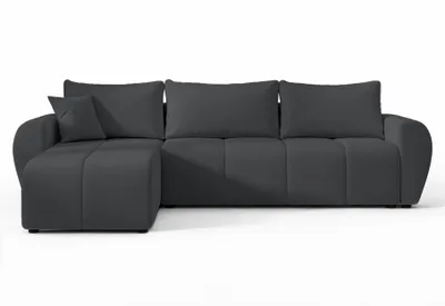 Produktbild von AX LIVING Eckcouch mit Schlaffunktion Malatya L Mini Sofa Dunkelgrau L