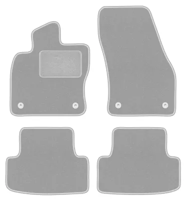 Image de Tapis de sol en moquette pour Skoda Karoq depuis 2017 (crossover) – jeu de 4 pièces, gris, sur mesure – Wielganizator OSLO