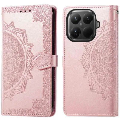Imagen del producto de Funda libro Mandala para Xiaomi 15T Pro - Oro rosado