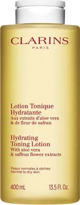 Zdjęcie produktu dla Clarins Hydrating Toning Lotion, Balsam do twarzy, Kobiety, 400 ml, Skóra uniwersalna, Nawilżający, Butelka