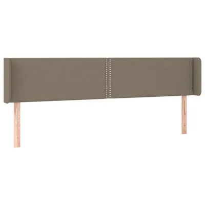 Image de Tête de lit avec oreilles taupe 203x16x78/88 cm Tissu