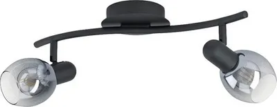 Immagine prodotto di Eglo 98625 POLLICA E14 plafoniera a 2 pieghe 365x165mm nero-trasparente