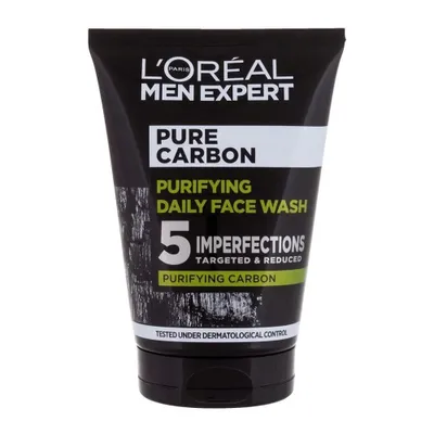 Imagen del producto de L'Oréal Paris Men Expert Pure Charcoal, gel limpiador antiimperfecciones, 100 ml