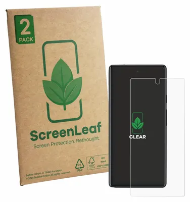 Produktbild von 2x ScreenLeaf Schutzfolie für Google Pixel 6a Displayschutz Display Schutz Folie Klar Transparent