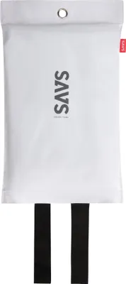 Produktbild von SAVS Löschdecke Küche Wohnung Büro Auto Wohnwagen - 100x100 cm - Weiß - Glasfaser Brandschutzdecke - Brandschutz Decke Feuerlöschdecke Branddecke