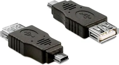 Productafbeelding van Delock adapter, USB Mini-stekker > USB 2.0-A vrouwelijke connector