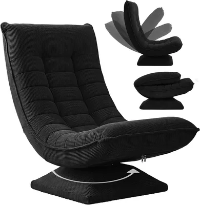 Imagen del producto de Sillón reclinable con respaldo ajustable - Color negro