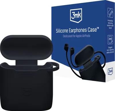 Produktbild von 3mk Silicone Schutzhülle für AirPods Case  schwarz