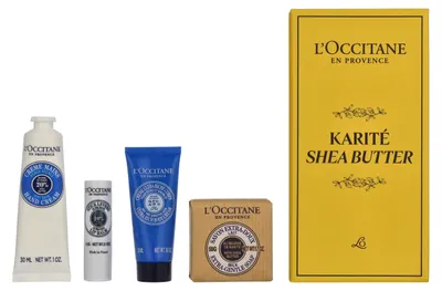 Produktbild von L'Occitane Shea Butter Geschenkset Body Cream 20ml/Hand Cream 30ml/Soap 50g/Lip Balm 4,5g