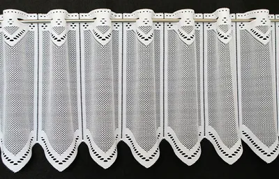 Produktbild von Gardinen Kranzusch Scheibengardine neutral 30x562,5 cm H/B Weiß Bistrogardine Vorhang Küche 1er Pack