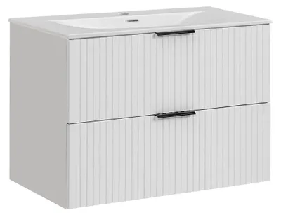 Produktbild von Waschtisch 80.2cm Adriel mit 2 Schubladen, Weiß