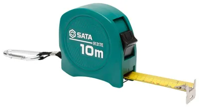 Produktbild von SATA Taschenbandmaß, 10 m, Metallband, Metrisch