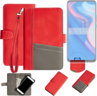 Produktbild von K-S-Trade Handy Schutzhülle für Huawei P Smart Z Hülle Portemonnee Brieftasche Klapphülle Kartenfächer Flip Wallet Case Etui