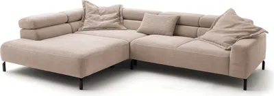 Produktbild von KAWOLA Sofa DELIA Ecksofa Cord taupe Recamiere links