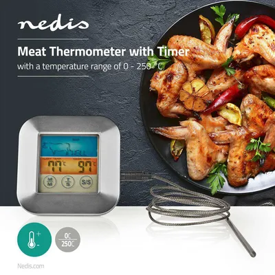 Produktbild von Nedis Fleischthermometer - Farbdisplay & Timer