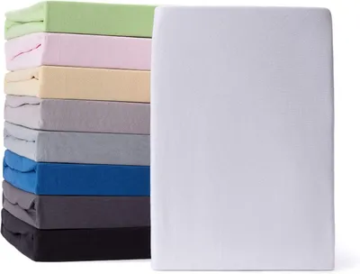 Obrázek produktu pro Bavlněné prostěradlo s elastickou gumou - 100% bavlna - 160 g/m² - 180 x 200 cm - 200 x 200 cm - Bílé